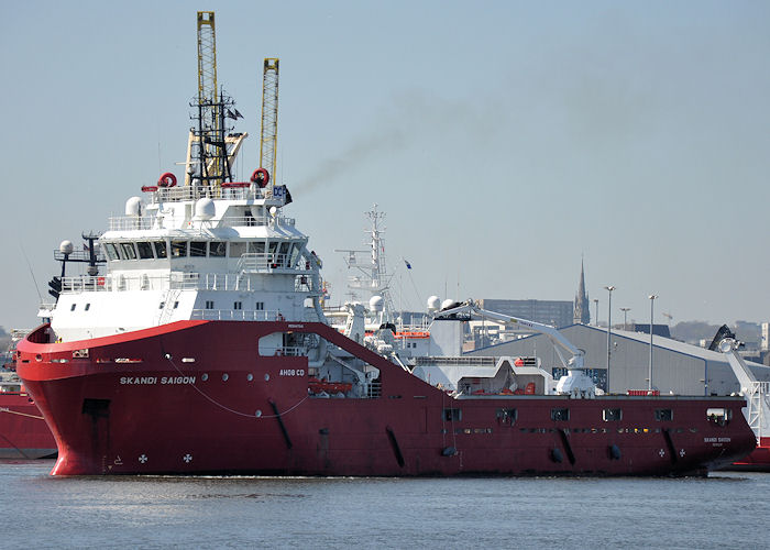 Photograph of the vessel  Skandi Saigon pictured at Aberdeen on 7th May 2013