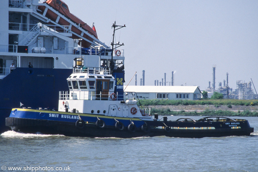 Photograph of the vessel  Smit Rusland pictured on the Nieuwe Maas at Vlaardingen on 17th June 2002