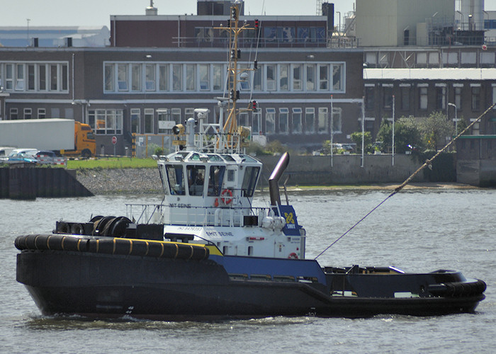 Photograph of the vessel  Smit Seine pictured passing Vlaardingen on 27th June 2011