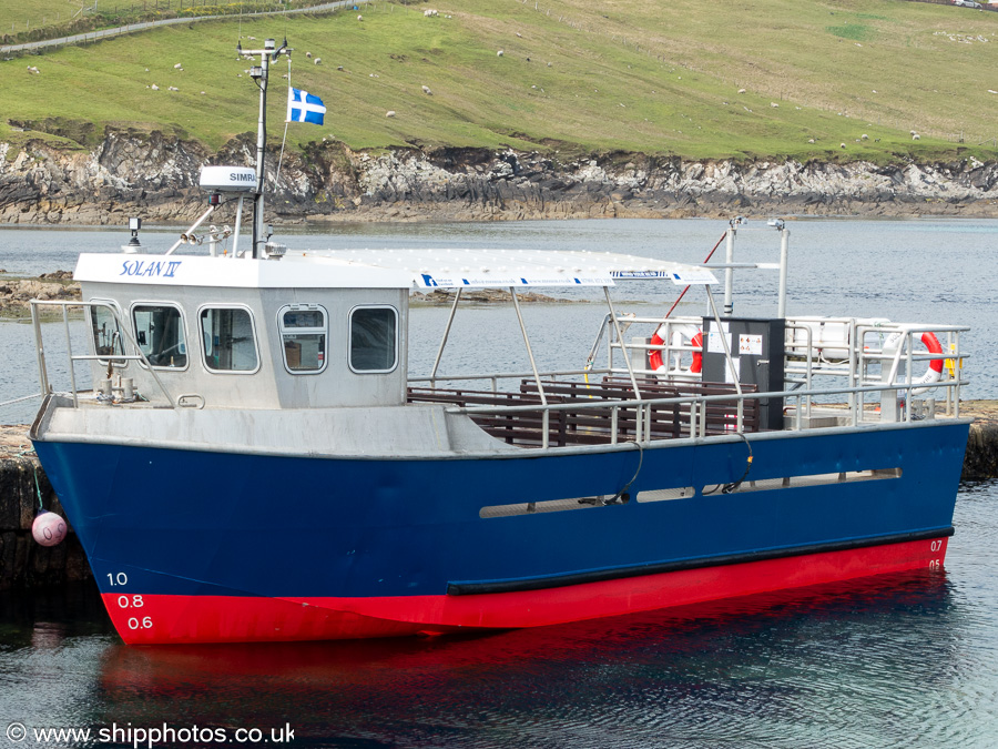 Photograph of the vessel  Solan IV pictured at Sandsayre on 14th May 2022