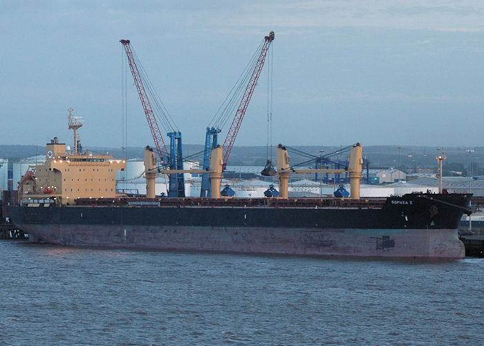 Photograph of the vessel  Sophia Z pictured at Humber International Terminal, Immingham on 18th June 2010