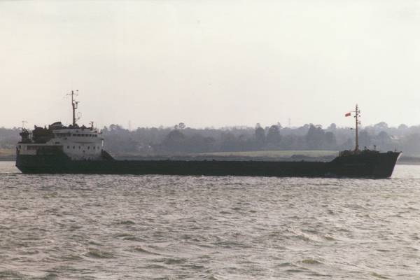 Photograph of the vessel  Sormovskiy-48 pictured arriving in Southampton on 16th February 1998