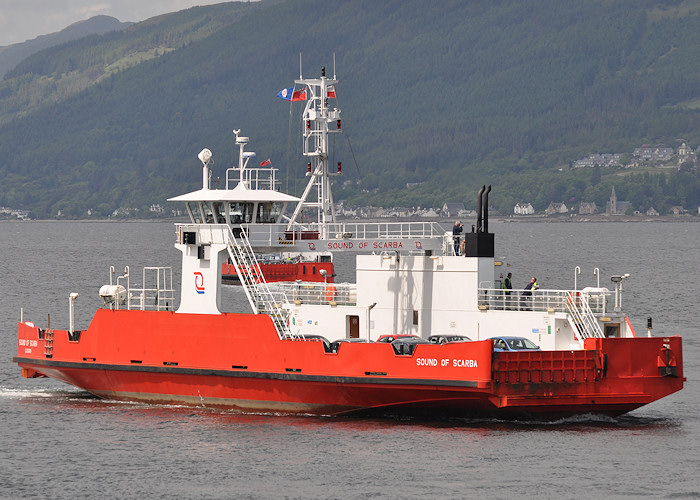 Photograph of the vessel  Sound of Scarba pictured arriving at McInroy's Point, Gourock on 2nd June 2012