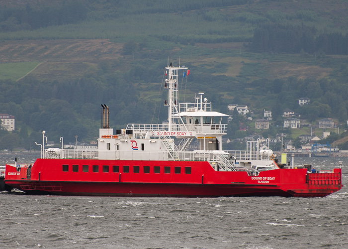 Photograph of the vessel  Sound of Soay pictured at McInroy's Point, Gourock on 11th August 2014