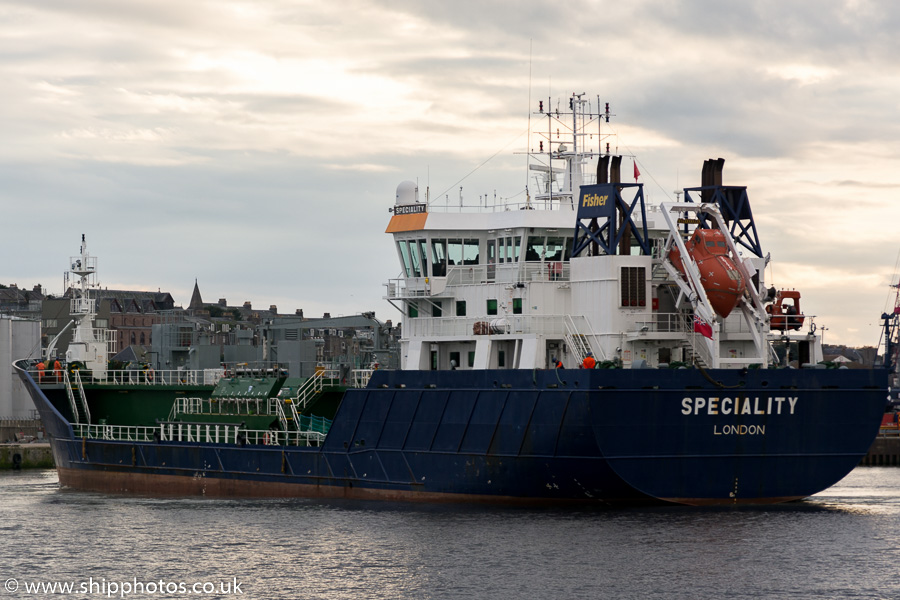 Photograph of the vessel  Speciality pictured at Aberdeen on 19th September 2015