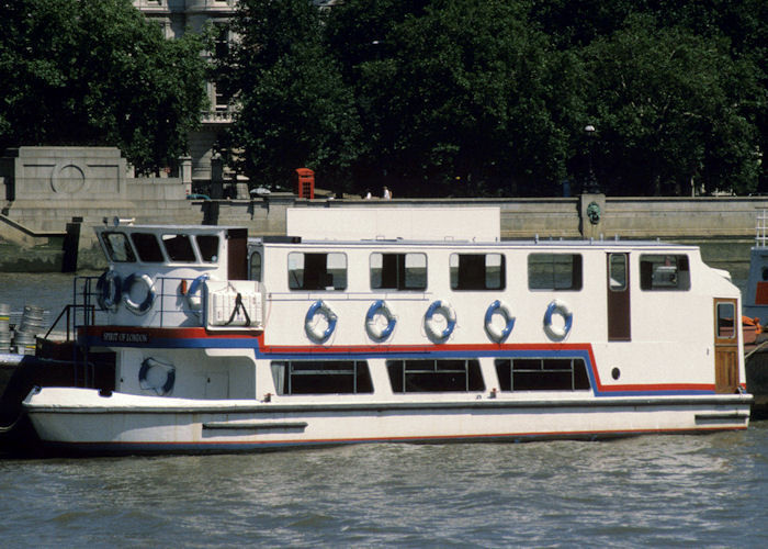 Photograph of the vessel  Spirit of London pictured in London on 19th July 1997