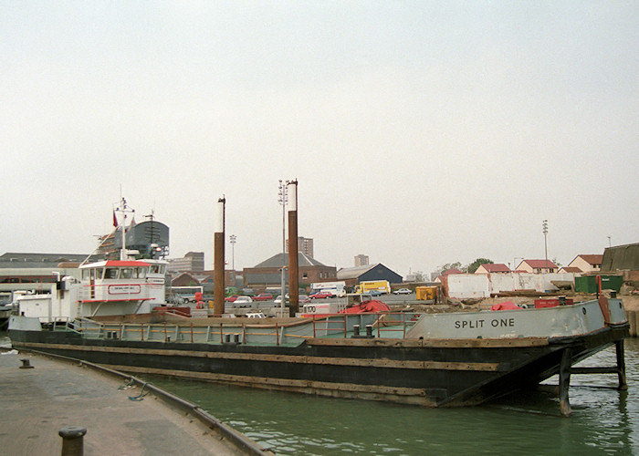 Photograph of the vessel  Split One pictured in the Camber, Portsmouth on 12th June 1988