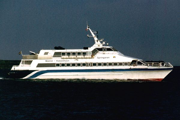 Photograph of the vessel  Springaren pictured arriving in København on 1st June 1998