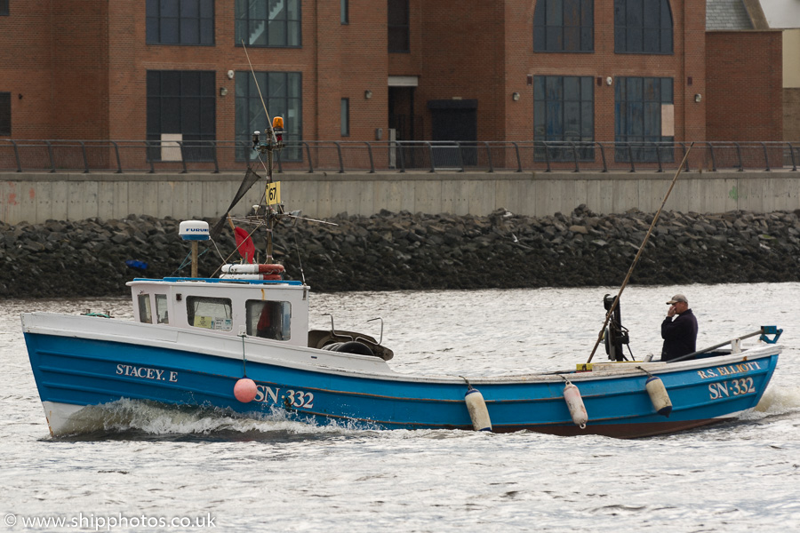 Photograph of the vessel fv Stacey E pictured passing South Shields on 21st August 2015