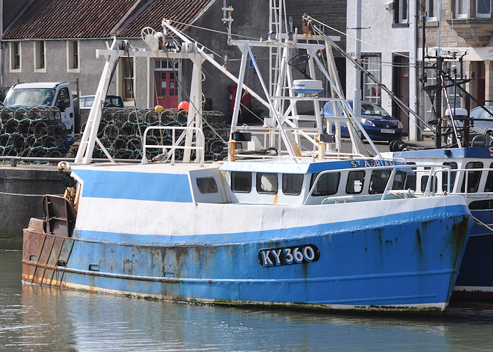 Photograph of the vessel fv St. Adrian pictured at Pittenweem on 18th April 2012