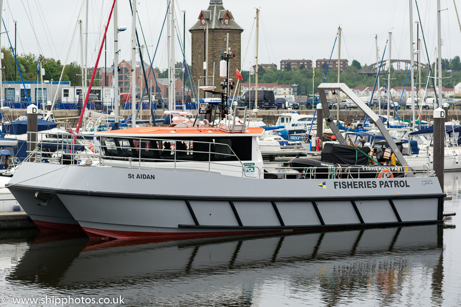 Photograph of the vessel fpv St. Aidan pictured at Royal Quays, North Shields on 29th May 2016