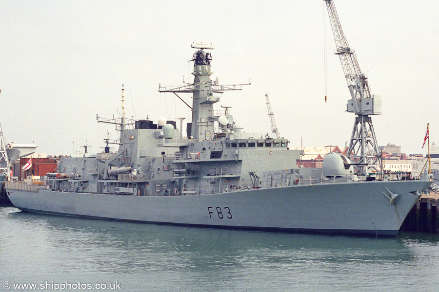 Photograph of the vessel HMS St. Albans pictured in Portsmouth Dockyard on 6th July 2002