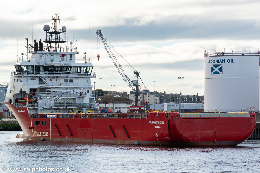Photograph of the vessel  Standard Viking pictured at Aberdeen on 13th October 2021