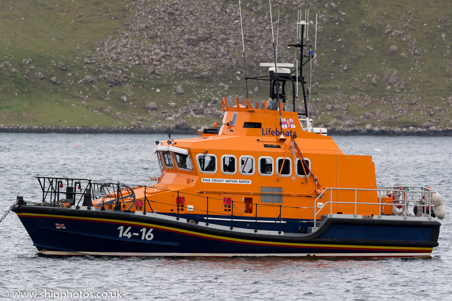 Photograph of the vessel RNLB Stanley Watson Barker pictured at Portree on 18th May 2016