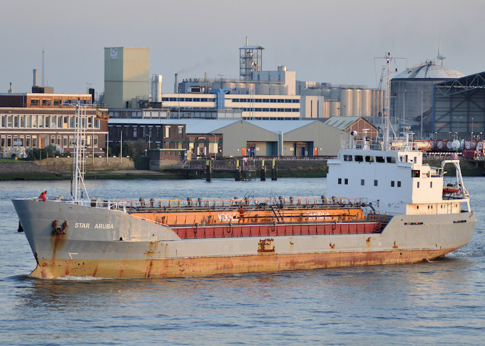 Photograph of the vessel  Star Aruba pictured passing Vlaardingen on 27th June 2011