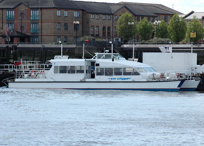 Photograph of the vessel  Star Clipper pictured in London on 1st May 2006