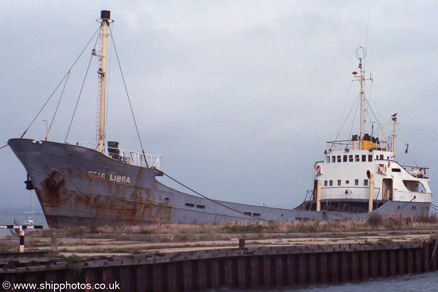 Photograph of the vessel  Star Libra pictured in Portsmouth Harbour on 17th September 1989