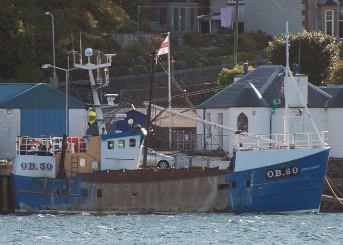 Photograph of the vessel fv Star of Annan pictured at Oban on 20th September 2014