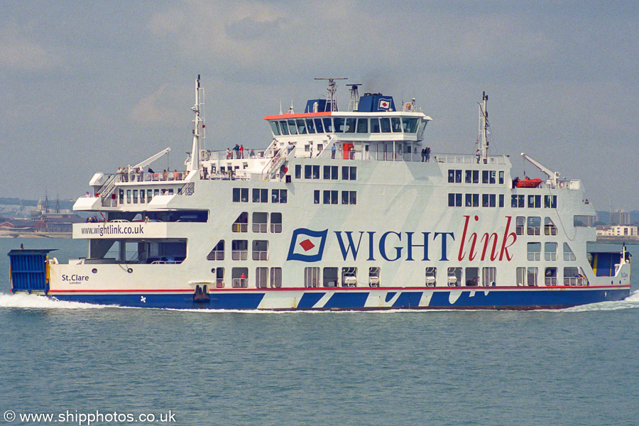 Photograph of the vessel  St. Clare pictured departing Portsmouth Harbour on 6th July 2002