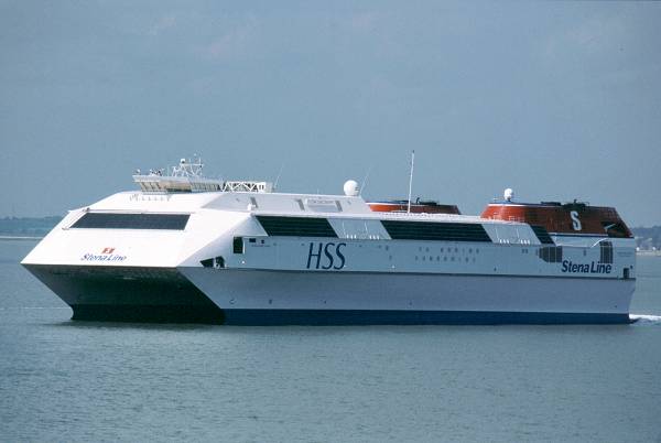 Photograph of the vessel  Stena Discovery pictured departing Parkeston Quay, Harwich on 30th May 2001