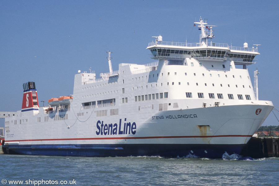 Photograph of the vessel  Stena Hollandica pictured at Hoek van Holland on 17th June 2002