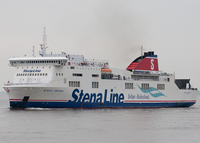 Photograph of the vessel  Stena Mersey pictured departing Birkenhead on 31st May 2014