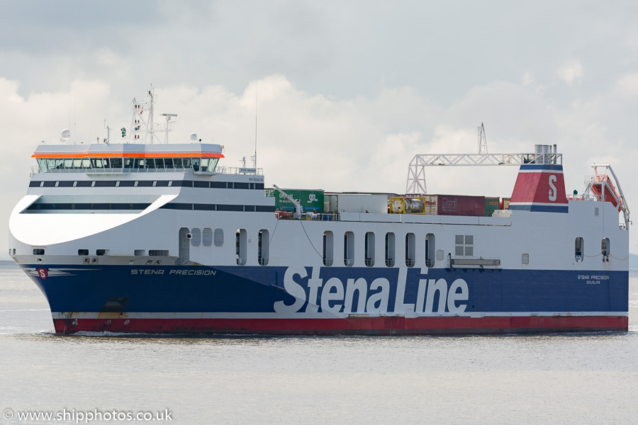 Photograph of the vessel  Stena Precision pictured passing Seacombe on 25th June 2016