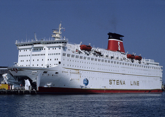 Photograph of the vessel  Stena Scandinavica pictured at Kiel on 22nd August 1995