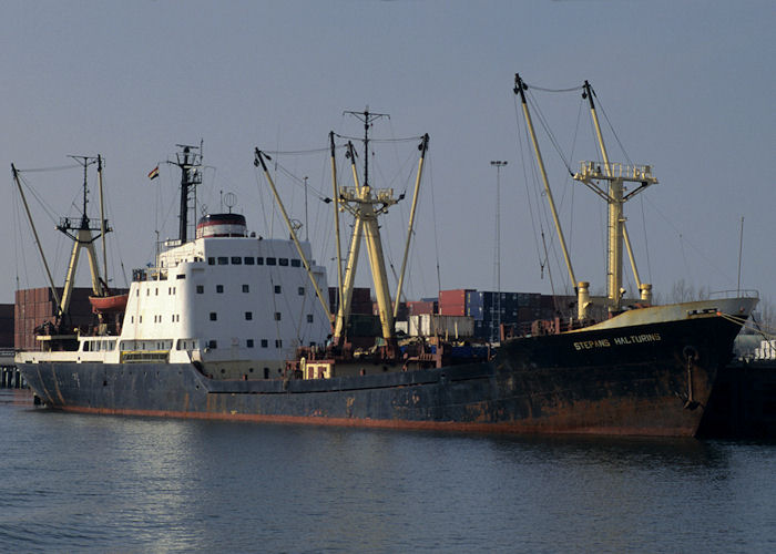 Photograph of the vessel  Stepans Halturins pictured in Seinehaven, Rotterdam on 14th April 1996