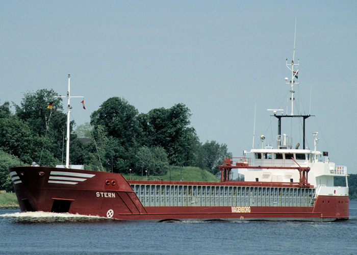 Photograph of the vessel  Stern pictured passing through Rendsburg on 8th June 1997