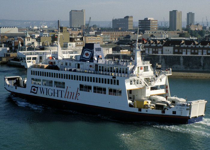 Photograph of the vessel  St. Faith pictured arriving in Portsmouth Harbour on 15th August 1997