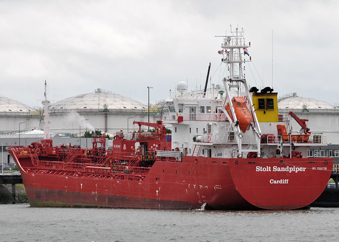 Photograph of the vessel  Stolt Sandpiper pictured in Botlek, Rotterdam on 24th June 2012