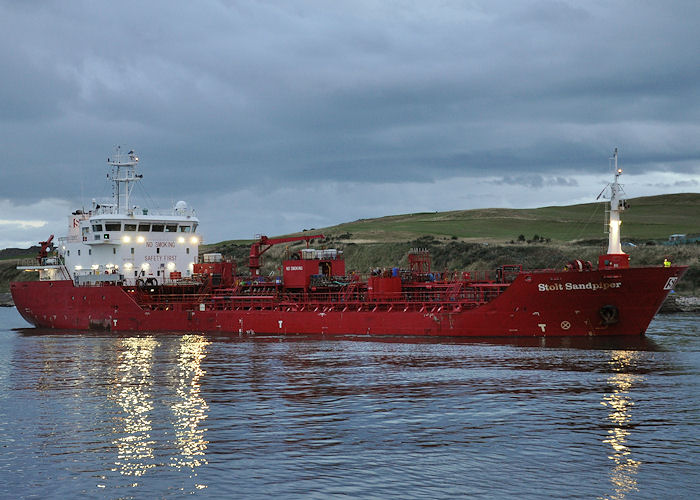 Photograph of the vessel  Stolt Sandpiper pictured arriving at Aberdeen on 14th September 2013