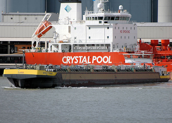 Photograph of the vessel  Stolt Texas pictured passing Vlaardingen on 21st June 2010