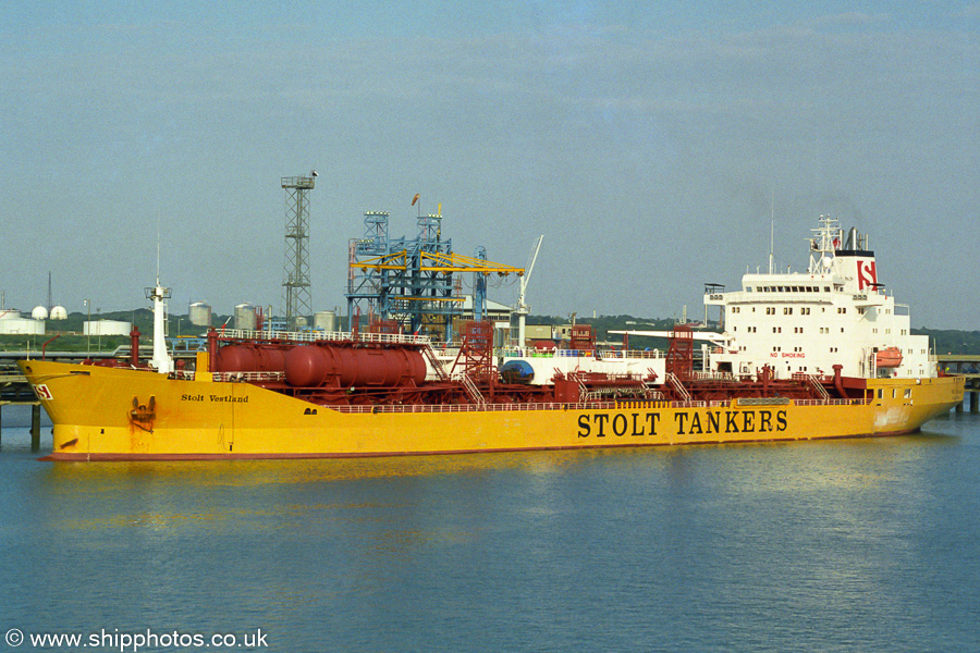 Photograph of the vessel  Stolt Vestland pictured at Fawley on 17th August 2003