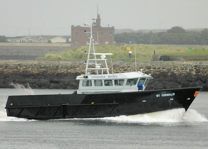 Photograph of the vessel fpv St. Oswald pictured passing North Shields on 6th August 2010