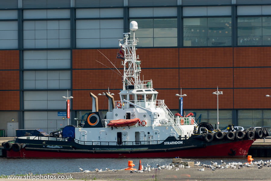 Photograph of the vessel  Strathdon pictured at Leith on 3rd July 2015