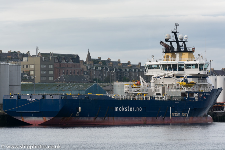 Photograph of the vessel  Stril Odin pictured at Aberdeen on 21st September 2015