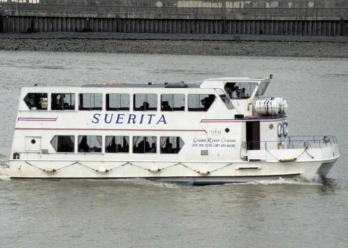 Photograph of the vessel  Suerita pictured at Woolwich on 24th September 1997