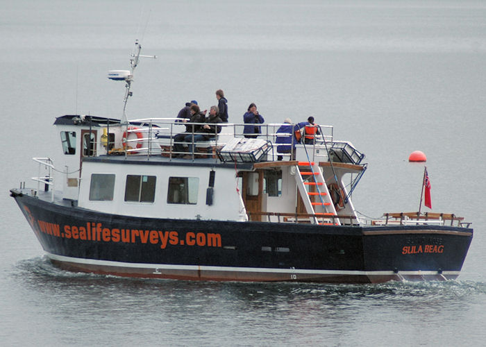 Photograph of the vessel  Sula Beag pictured at Tobermory on 24th April 2011