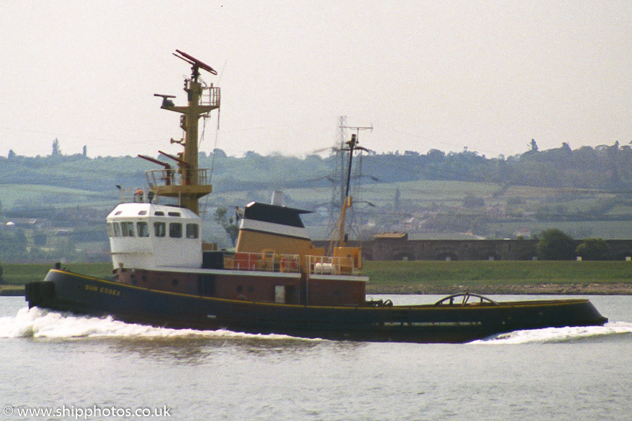 Photograph of the vessel  Sun Essex pictured on the River Thames near Gravesend on 17th June 1989