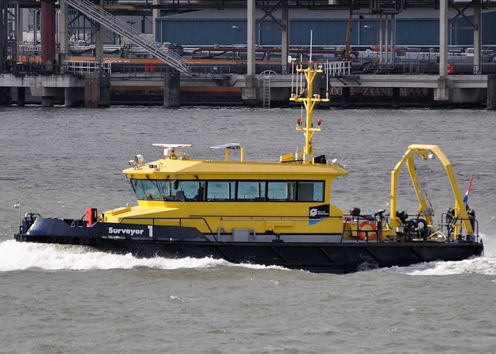 Photograph of the vessel rv Surveyor 1 pictured passing Vlaardingen on 25th June 2012