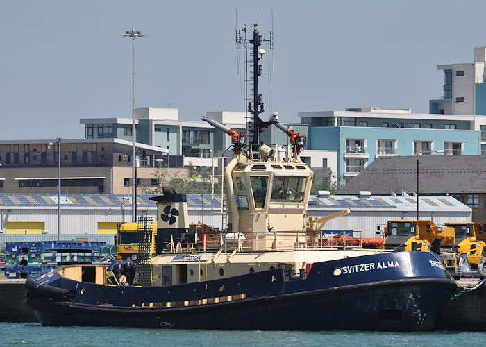 Photograph of the vessel  Svitzer Alma pictured at Southampton on 8th June 2013