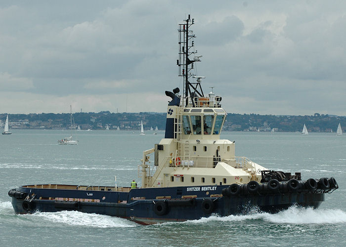 Photograph of the vessel  Svitzer Bentley pictured approaching Southampton Water on 14th August 2010