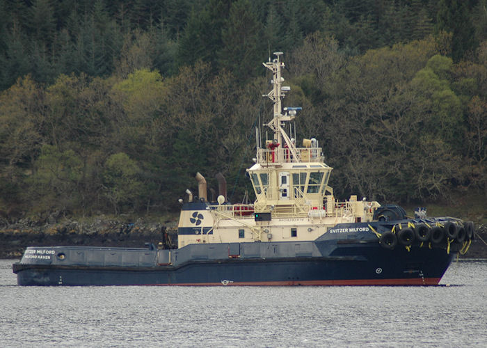 Photograph of the vessel  Svitzer Milford pictured at Finnart on 7th May 2010