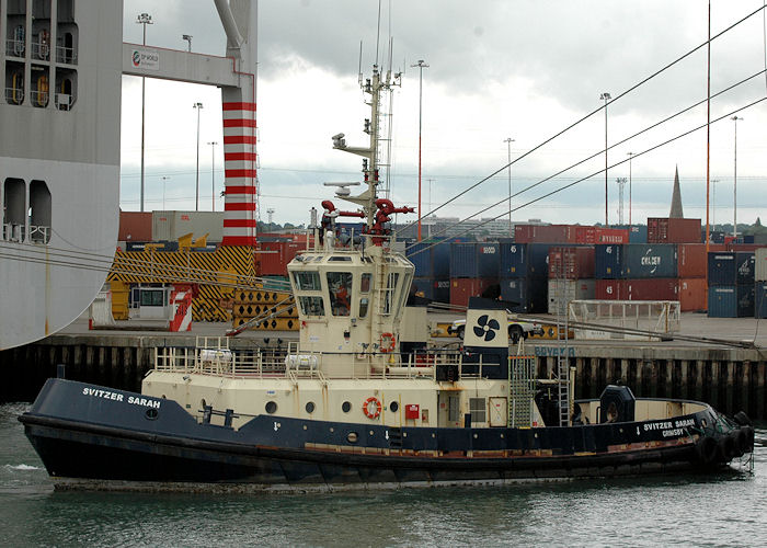 Photograph of the vessel  Svitzer Sarah pictured at Southampton on 14th August 2010