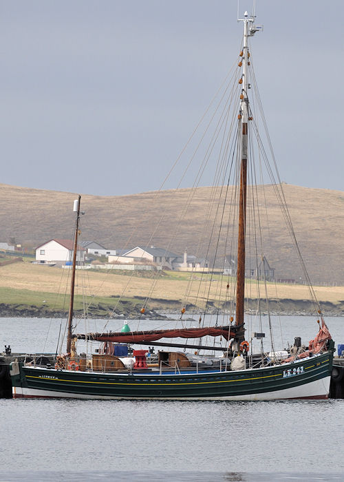 Photograph of the vessel fv Swan pictured at Scalloway on 10th May 2013