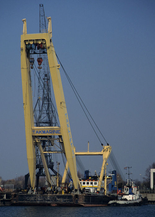 Photograph of the vessel  Taklift 1 pictured in Wiltonhaven, Rotterdam on 14th April 1996