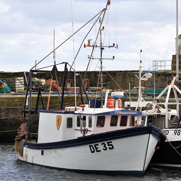 Photograph of the vessel fv Tamaralyn pictured at Pittenweem on 17th September 2012