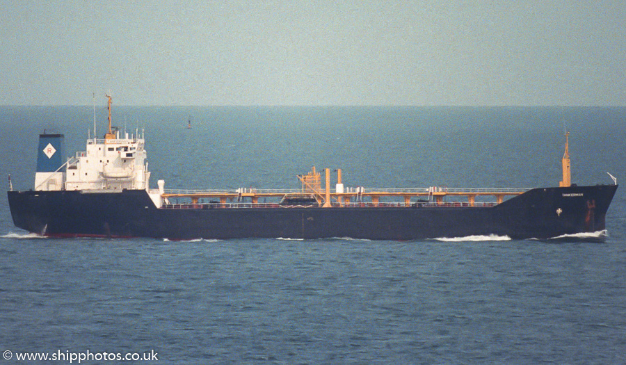 Photograph of the vessel  Tankerman pictured departing Portland Harbour on 27th July 1989